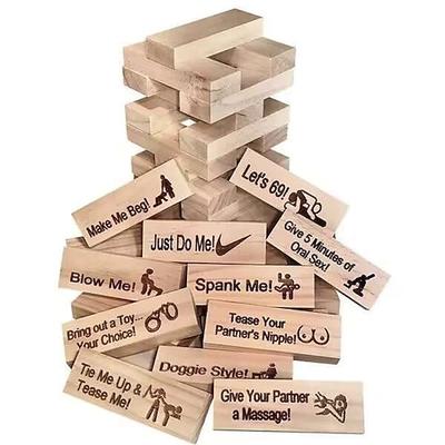 Blockturm-Jenga-Spiel, Pärchen-Dating, Blockturm-Stapelspiel, Teddy-Tag, Valentinstag, Weihnachtsgeschenke
