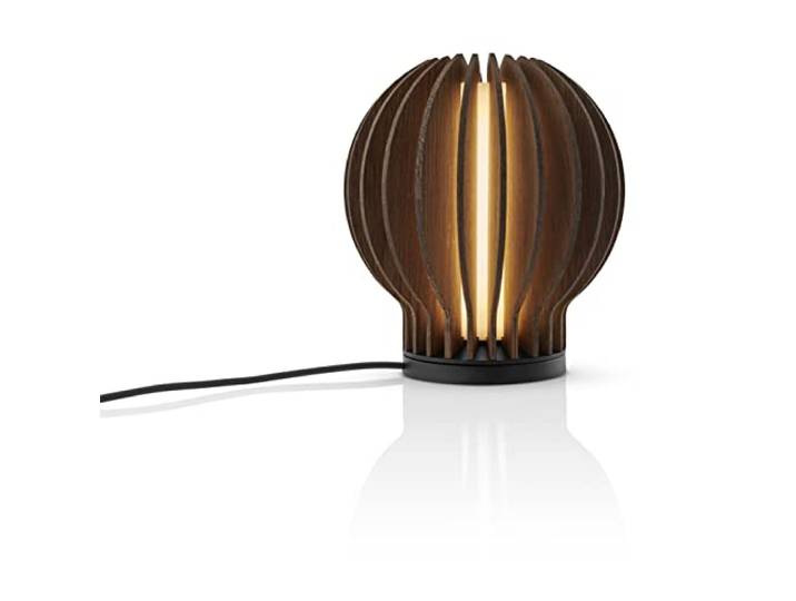 EVA SOLO Radiant rund kabellose LED-leuchte Smoked Oak Dekorative LED-Tischleuchte aus Eichenholz Smoked Oak