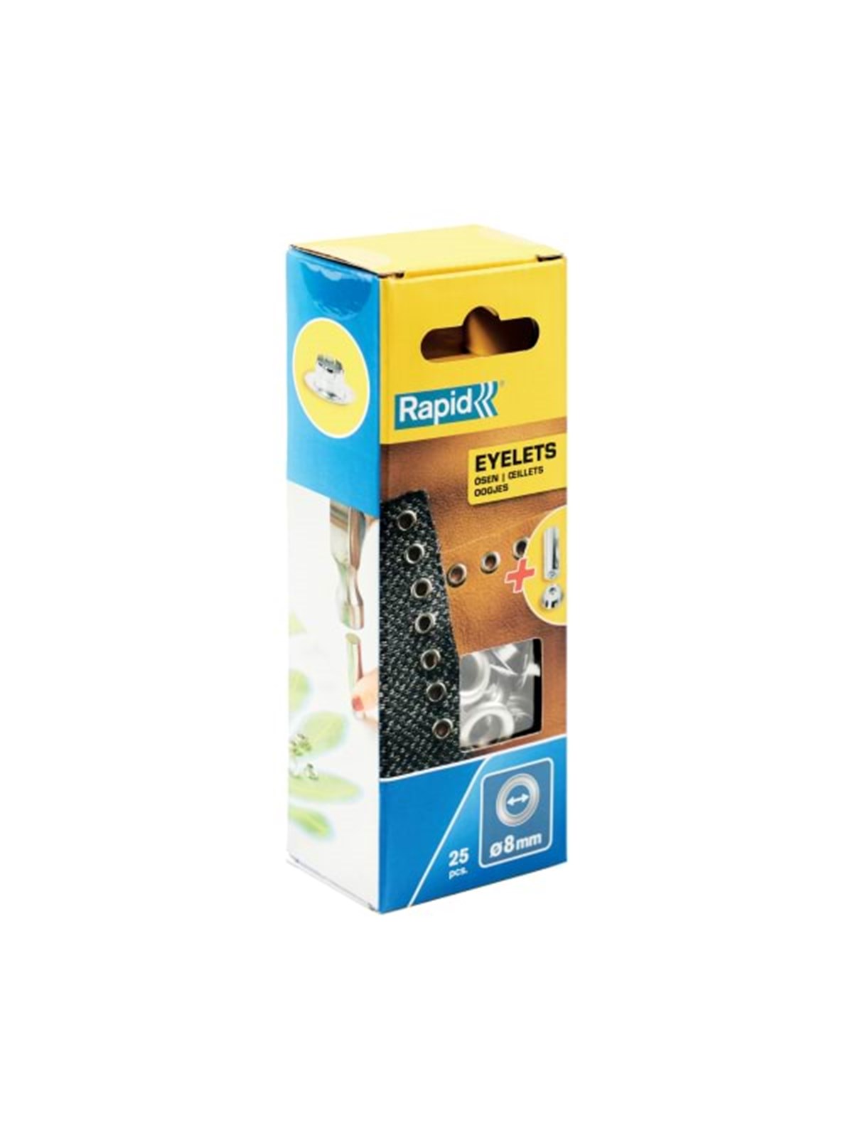 Rapid Eyelets 8mm Box 25pcs + 2 Metal Tools