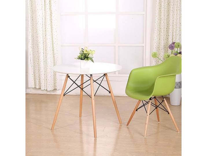 Table de Salle à Manger Scandinave Design FIRNOSE - Blanc 70x70x72cm