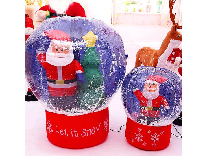 Sapin de Noël Gonflable à LED, 60cm/100cm, Boule à Neige, Décoration d'Extérieur, Accessoire de ix