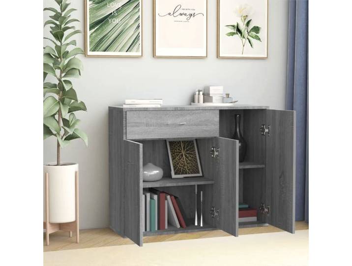 Commode/Buffet contemporain Sonoma gris 88x30x70 cm Bois d'ingénierie LL0000148909