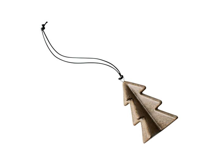 DBKD Décoration suspendue Hanging winter tree 7 cm Beige