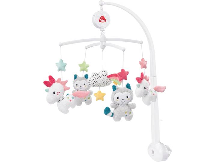 Mobile FEHN Aiko & Yuki, Musikmobile , bunt, Mobilés, BabyB:40cm, Kunststoff, Plüsch, Softvelour, Mobile, B:40cm