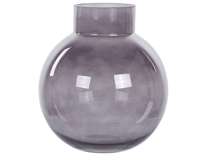 Beliani Blumenvase Glas grau Polydrosos, Grau, Mode, 22 cm, Dekoration, Vasen, Glasvasen