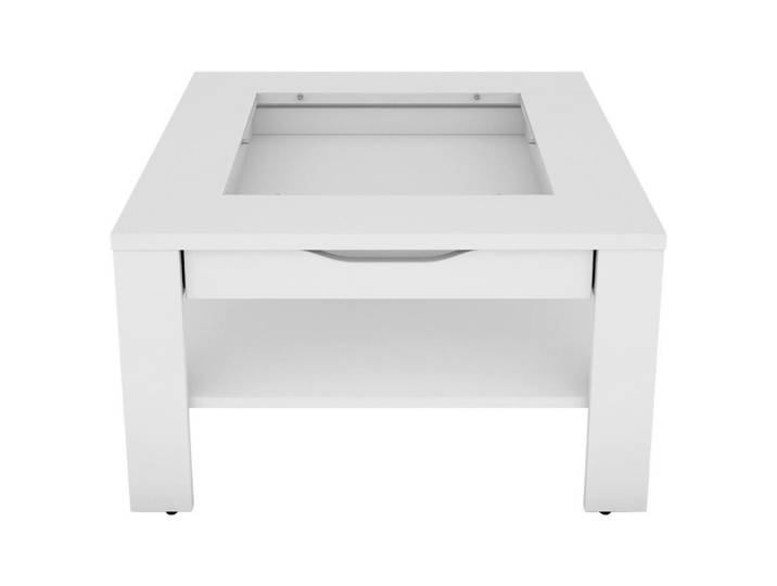 Mid.you Couchtisch, Weiß, 1 Schublade(n) Schubladen, quadratisch, eckig, 67x43x67 cm, FSC Mix, Stauraum, offenes Fach, Wohnzimmer, Wohnzimmertische, Couchtische, Couchtische mit Stauraum