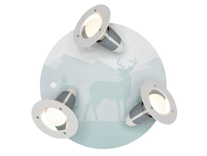 Kinderdeckenleuchte Scandi Wald, Grün, Holz, 20 cm, Lampen & Leuchten, Innenbeleuchtung, Kinderzimmerlampen, Kinderdeckenleuchten
