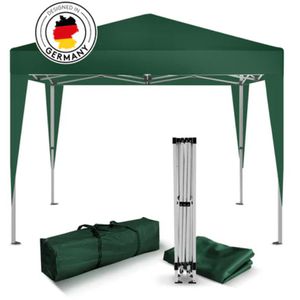 Kronenburg Pavillon 306, grün, 2 x 2m, höhenverstellbar, wasserdicht, faltbar