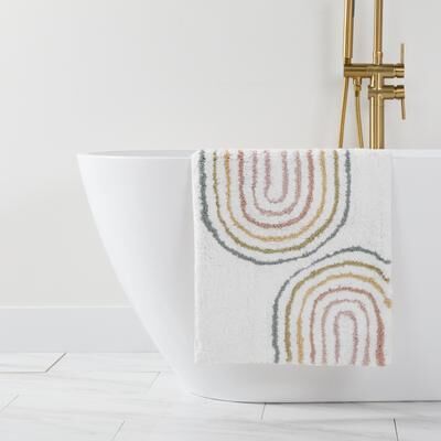 Becky Cameron 100% Cotton Modern Patterned Bath Mat