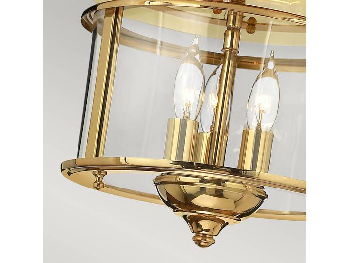 Plafondlamp Gentry, dimbaar, messing / goud, Woon-/ Eetkamer, Messing, Antiek, plafondlamp