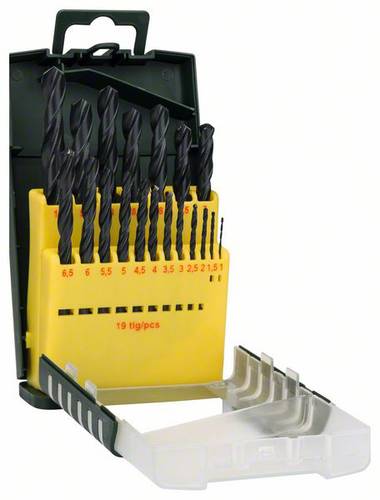Metallbohrer-Set HSS-R, 19-teilig, 1 - 10 mm, Gripbox