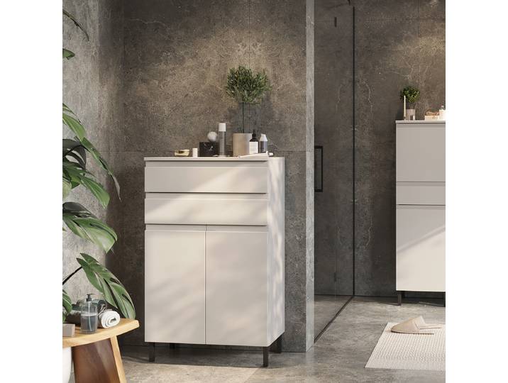 Meuble bas Salinas 60 x 97 x 34cm Gris/Cachemire