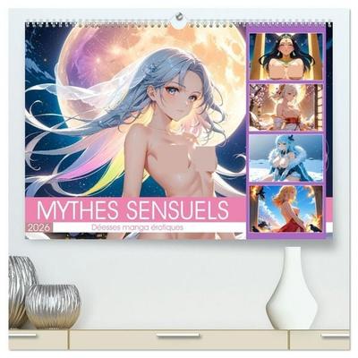 Mythes Sensuels - Déesses manga érotiques (Calendrier mural 2026 DIN A2 vertical) calendrier de bureau