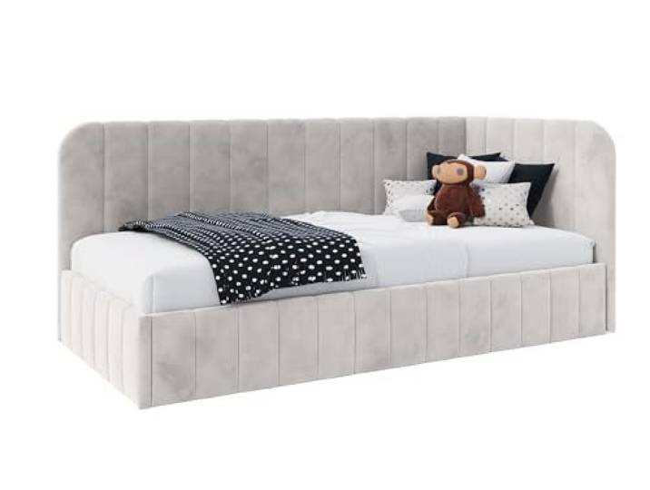 Jugendbett Mario SM 02, 100x200 cm, Bettkasten, Beige, Rechts MOEBELPAKET MARIO SM 02 Eckbett, Jugendbett mit Bettkasten 100x200 cm, Beige, Rechts