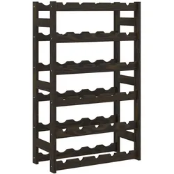 vidaXL Weinregal für 30 Flaschen Schwarz Massivholz Kiefer