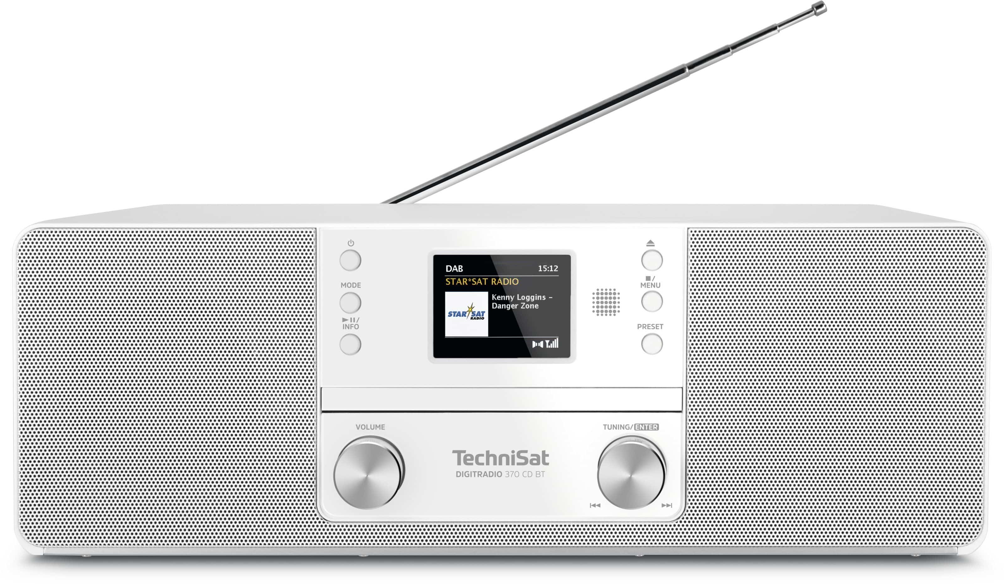 TechniSat DigitRadio 370CD Bluetooth DAB+, FM Radio Persönlich (Weiß) 0001/3948