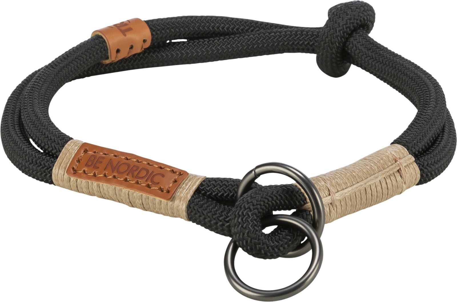 TRIXIE BE NORDIC Zug-Stopp-Halsband S, schwarz/sand