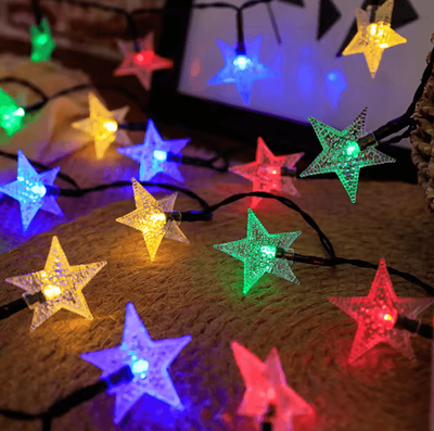 Inspire Curations Solar LED Star String Lights For Outdoor Garden Decor colorful 22 Meter 200 Lights