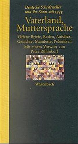 Klaus Wagenbach - Vaterland, Muttersprache (Quartbuch) - Preis vom 19.10.2026 19:33:35 h