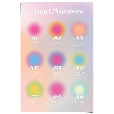 Poster REINDERS "Angel numbers", bunt (farbe bild(er): bunt), B:61cm H:91,5cm T:0,1cm, Papier, Bilder, Poster