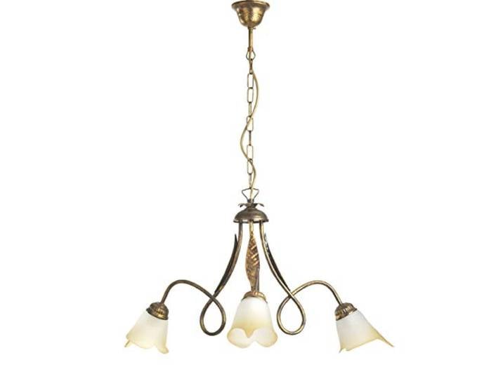 ONLI Lustre à 3 lumières Double Giro Color Bronze en fer forgé