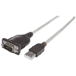 Manhattan USB auf Seriell-Konverter, Zum Anschluss eines seriellen Geräts an einen USB-Port, FTDI FT232RL-Chipsatz, 0,45 m
