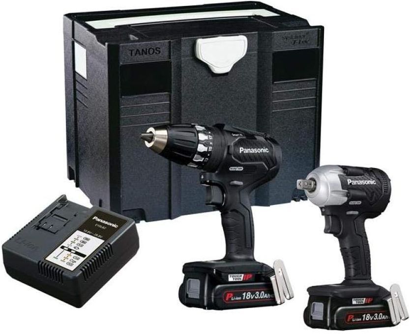 Panasonic EYC232PN Twin Pack – 18V 2 x 3.0Ah Li-ion Batteries