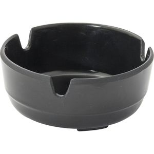APS Aschenbecher schwarz, für Indoor & Outdoor, Tischascher aus Melamin, 8 x 3 cm, 0,2 Liter, stapelbar
