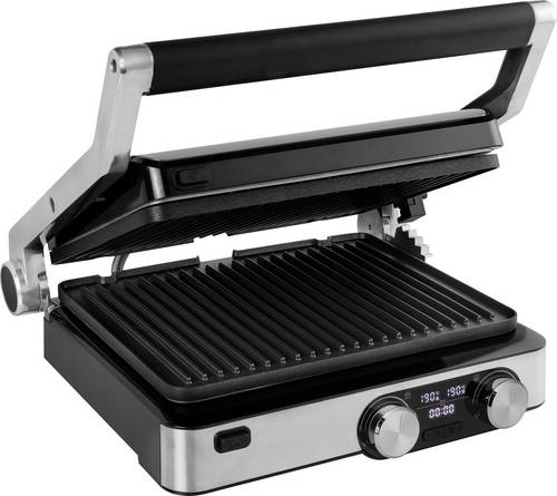 Princess 01.117310.01.001 Elektro Grill Antihaftbeschichtung, Timerfunktion Silber-Schwarz