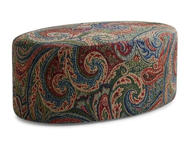 JVmoebel Sitzhocker Mehrfarbiger Sitzhocker im Paisley-Design für modernes Wohnen (1 St., 1-tlg)