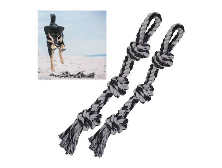 Relaxdays Hundespielzeug Seil 2er Set