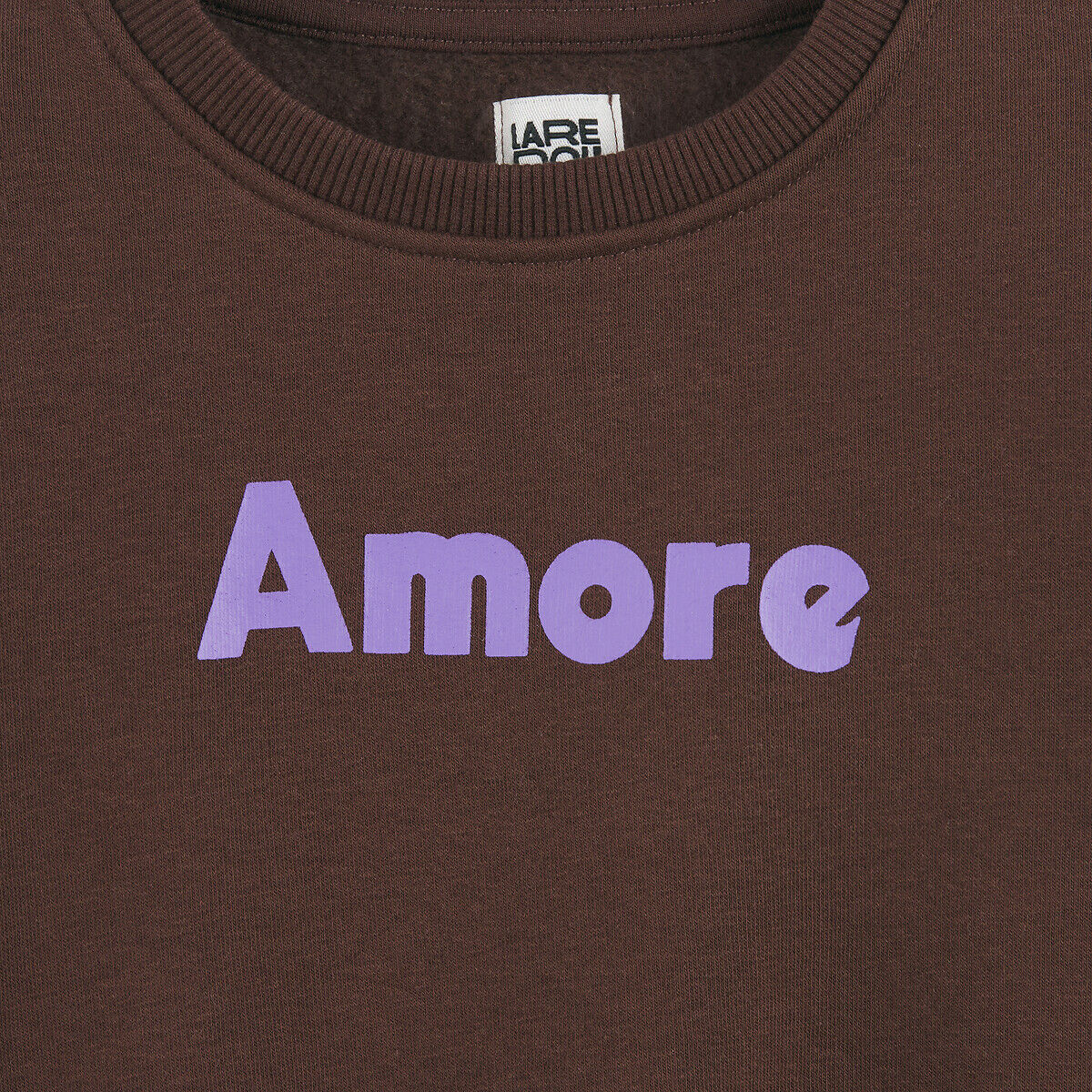 LA REDOUTE COLLECTIONS Sweat col rond en molleton, message Amore