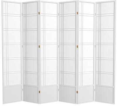Red Lantern 7 ft. Tall Double Cross Shoji Screen
