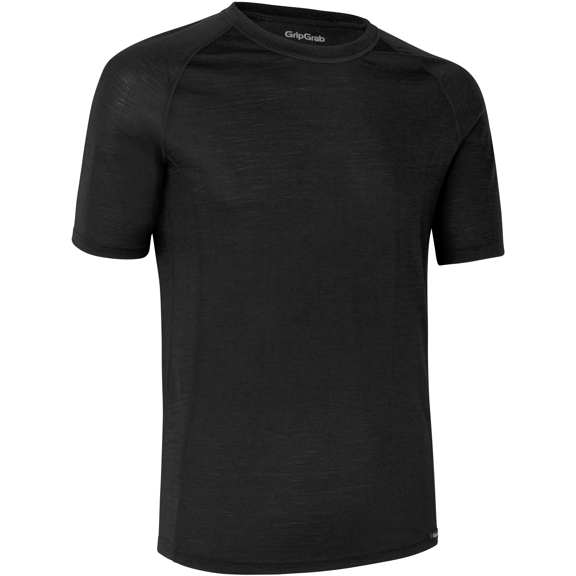 GripGrab Merino Blend Thermal Unterhemd Herren Kurzarm Unterhemden schwarz Größe S Rennrad | Gravel Schnell trocknend Merinowolle