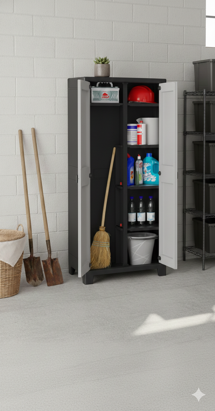 keter Armadio 8 Ripiani 80x44x182 cm Titan Multispace XL Nero...