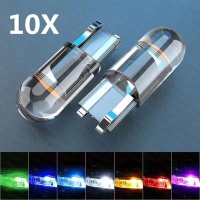 Inspired Finds Super Bright W5W 194 T10 LED Car Bulb Set 6000K White, Green, Blue, Red red 10pcs