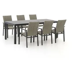 Manifesto Villongo/Menzano 220 cm Gartenmöbel-Set 7-teilig stapelbar