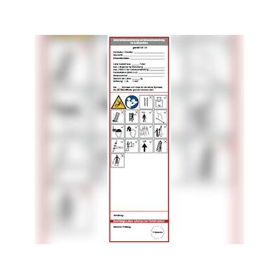 Grundplakette, Schiebeleitern, Folie, 225 x 65 mm - gem. EN 131 - 65x225 mm Folie selbstklebend