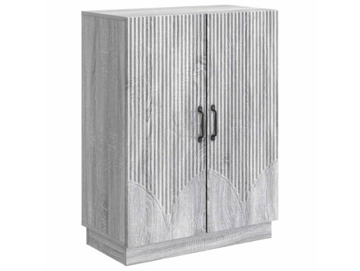 GHVBNMF Sideboard Graues Sonoma 66x34,5x87 cm Holzwerkstoff Kommode Kompakte Anrichte in Grau Sonoma Optik mit 2 Türen. Ideale Flurschrank Lösung für Wohnzimmer, Küche und Schlafzimmer.