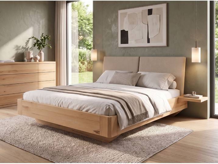 Bett Kernbuche „Cloe“ 100 x 200 cm Massivholz Buche