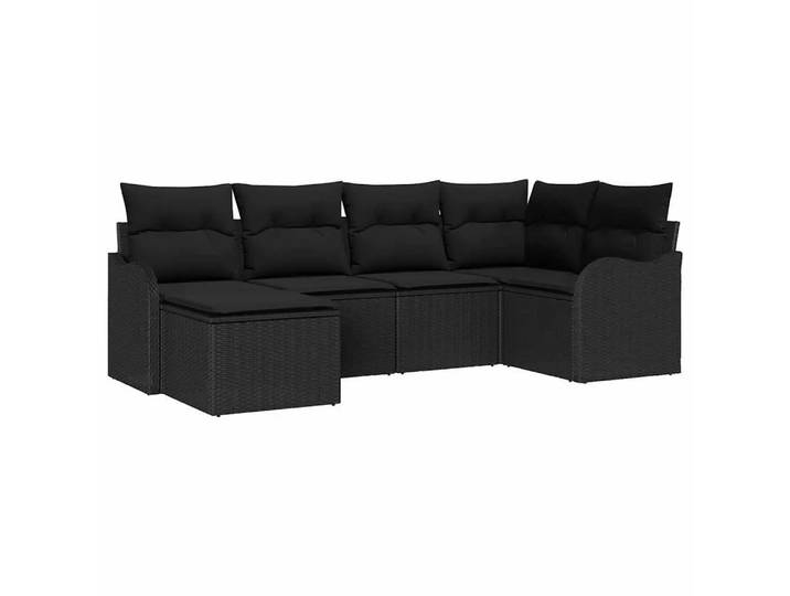 VidaXL - Sofa für draußen poly-rattan, One Size, Schwarz