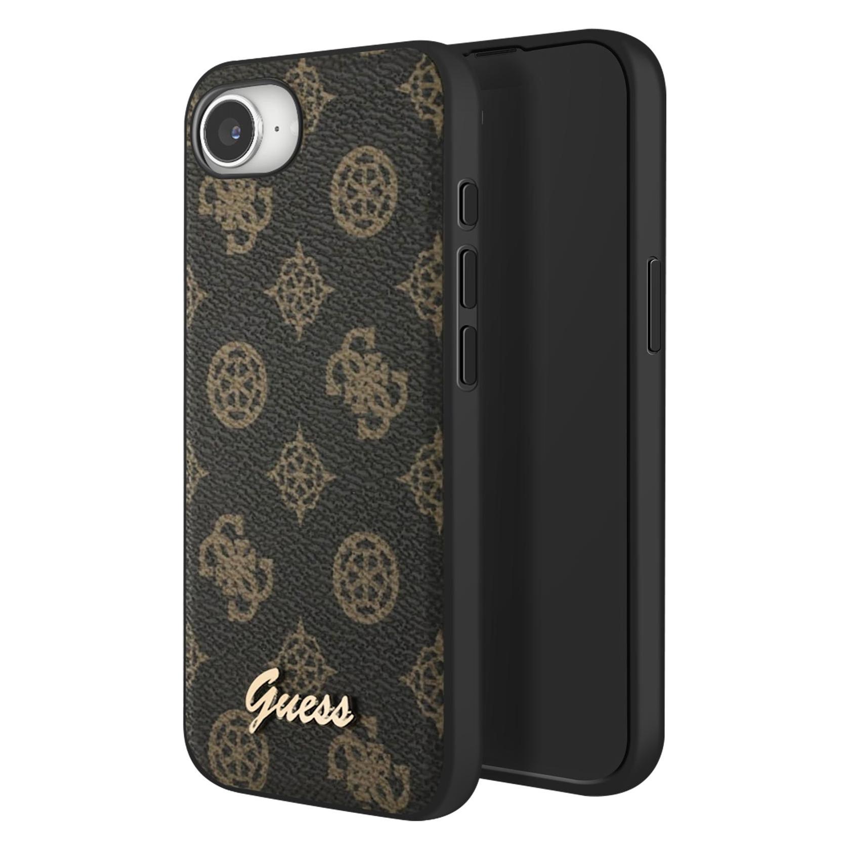 Guess Case Peony Script Logo MagSafe for iPhone 16e black (Apple iPhone 16e, Apple iPhone 17e) (GUE004556-0)