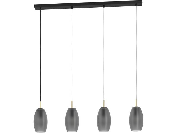 Eglo Pendellampe Batista Schwarz/messing Stahl B 12 cm