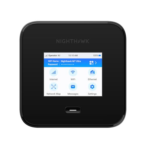 Netgear Nighthawk M7 Pro Mobiele 5G MiFi Router met WiFi 7, Zwart