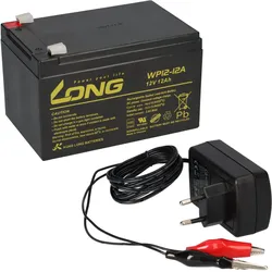 Kung Long WP12-12 12V 12Ah + 1A Ladegerät – AGM Komplettset