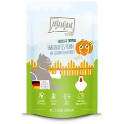 MjAMjAM – Chicks and Friends 125g MjAMjAM Katze 12x125g Chicks und Friend Huhn mit Kürbis