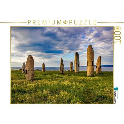 CALVENDO Puzzle Skulpturengruppe aus zwölf Granitmonolithen | 1000 Teile Lege-Größe 64x48cm Foto-Puzzle für glückliche Stunden, von , Calvendo Puzzle