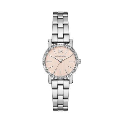 Quarzuhr MICHAEL KORS "Corey", rosa (edelstahlfarben, rosa), Armbanduhren, Damen, edelstahlfarben, Quarzuhr, Armbanduhr, Edelstahlarmband, analog, Glassteine