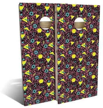 Skip's Garage 80s Pink Outdoor Cornhole Board Set
