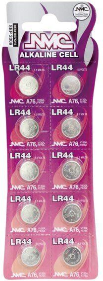 Piles boutons type LR44 par 10